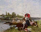 Francisco Miralles The Boating Party painting